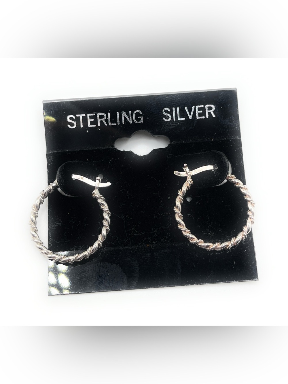Sterling Twist Hoop Silver Earrings - 8267